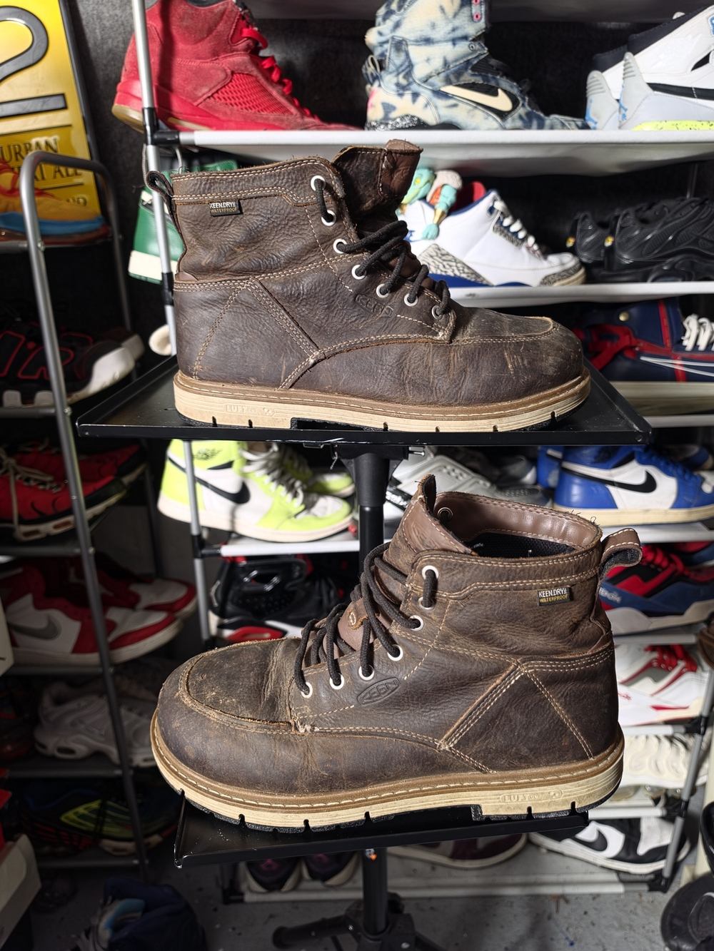 🔥 Keen Brown Leather Men's Size 10.5 EE Work Boot - Waterproof